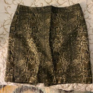 Snake skin print mini skirt